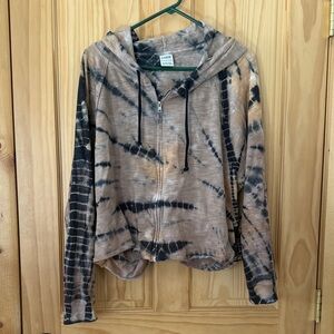 Victoria's Secret Black and Tan Tie-Dye Jacket